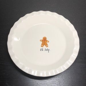 🆕 Rae Dunn Oh Snap Pie Plate Ginger Bread Man